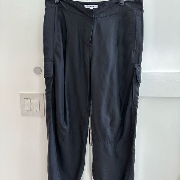 Kaufman Franco black silk cargo pants in size 8/42. - Picture 1 of 12